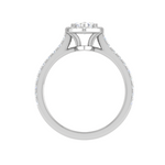 Load image into Gallery viewer, 50-Pointer Marquise Cut Solitaire Halo Diamond Shank Platinum Ring JL PT RH MQ 140-A   Jewelove.US
