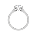 Load image into Gallery viewer, 70-Pointer Marquise Cut Solitaire Halo Diamond Shank Platinum Ring JL PT RH MQ 140-B   Jewelove.US
