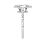 Load image into Gallery viewer, 30-Pointer Marquise Cut Solitaire Halo Diamond Shank Platinum Ring JL PT RH MQ 140   Jewelove.US
