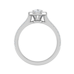 Load image into Gallery viewer, 30-Pointer Solitaire Pear Diamond Accents Platinum Ring JL PT RH PS 137   Jewelove.US
