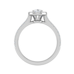 Load image into Gallery viewer, 70-Pointer Solitaire Pear Diamond Accents Platinum Ring JL PT RH PS 137-B   Jewelove.US

