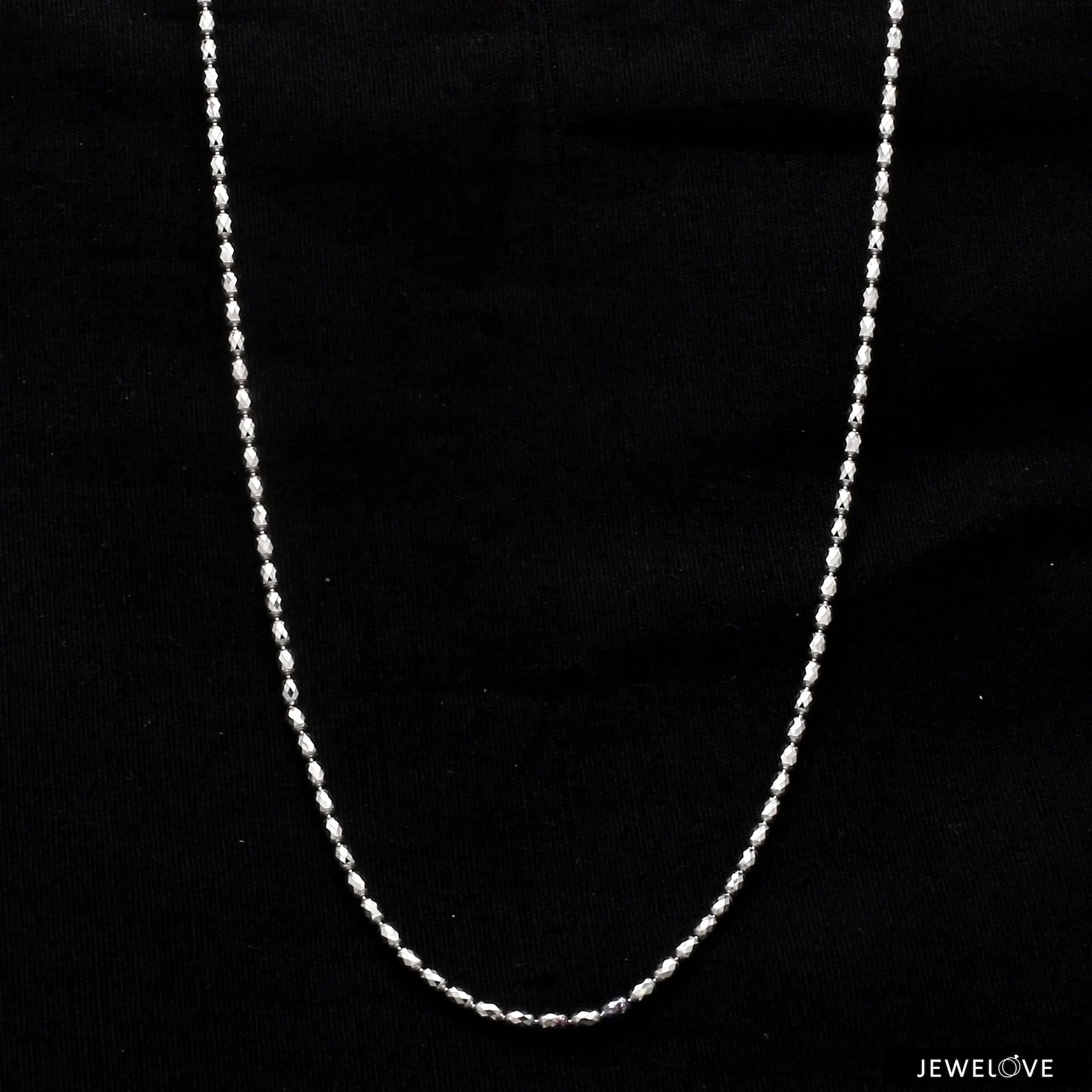 Japanese Cylindrical Balls Platinum Chain JL PT 741   Jewelove.US