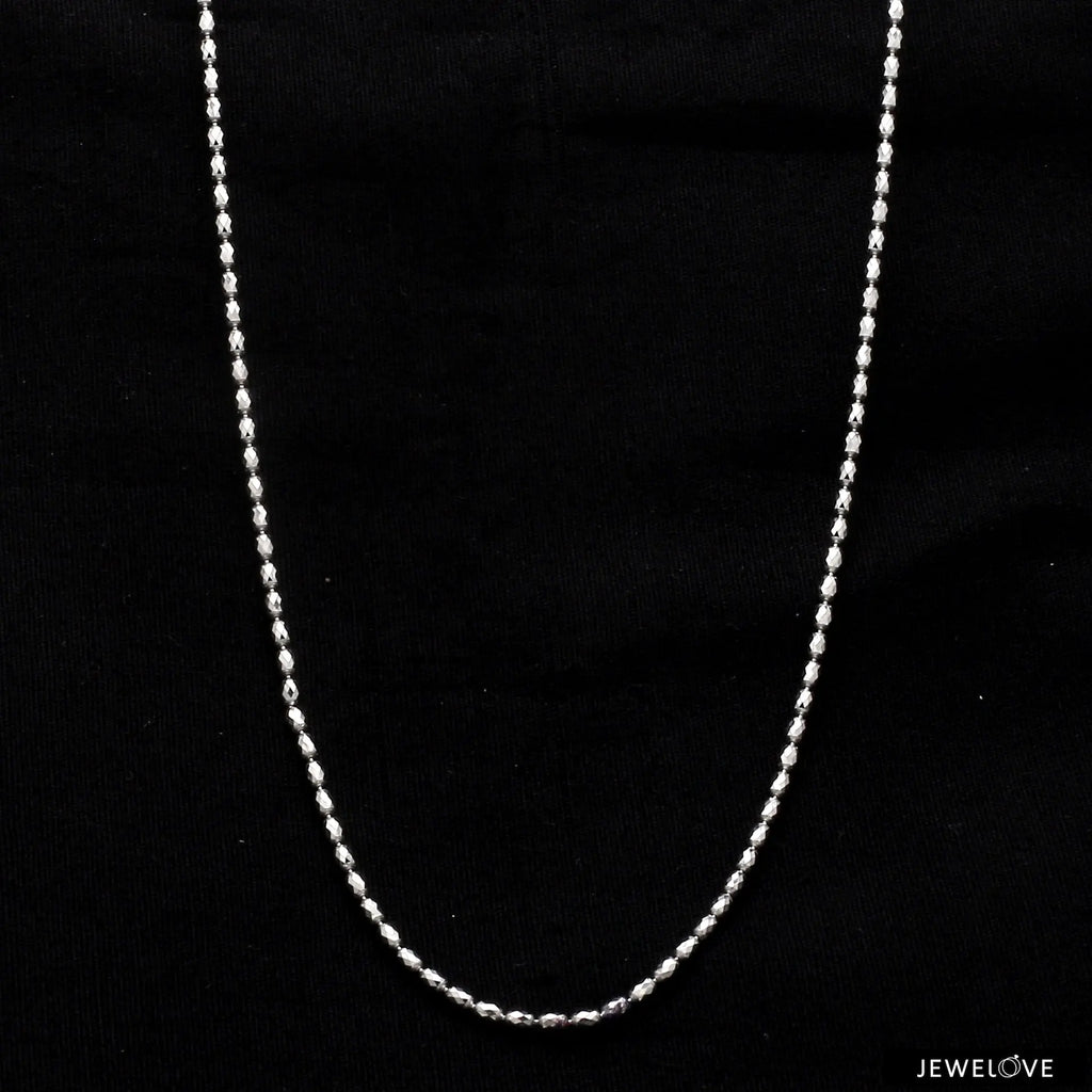 Japanese Cylindrical Balls Platinum Chain JL PT 741   Jewelove.US