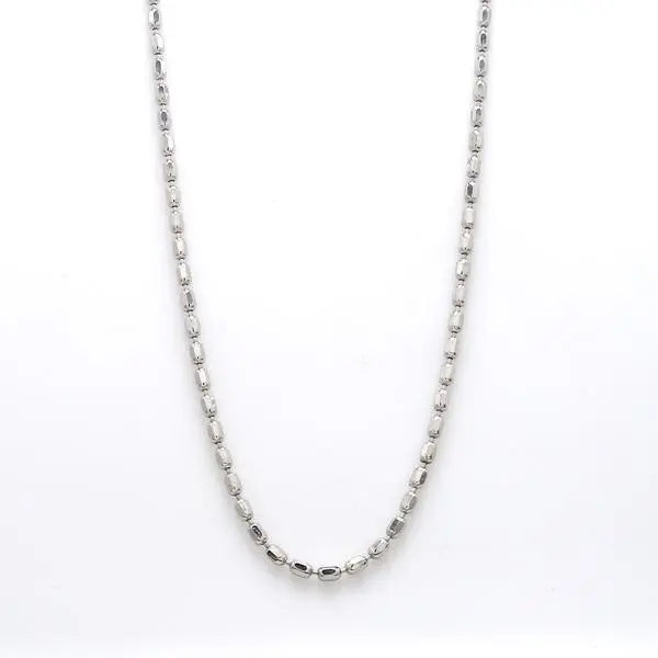 Japanese Cylindrical Balls Platinum Chain JL PT 741   Jewelove.US