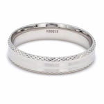 Load image into Gallery viewer, Japanese Designer Platinum Love Bands with Textured Edges JL PT 604   Jewelove.US
