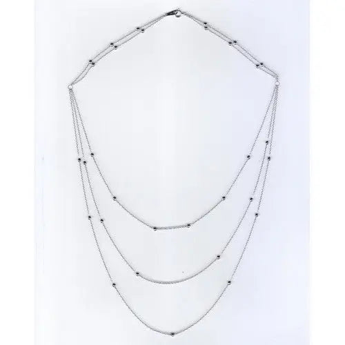 Japanese Plain Platinum Long Alpha Chain JL PT 708   Jewelove