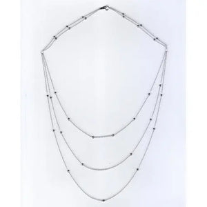 Japanese Plain Platinum Long Alpha Chain JL PT 708   Jewelove