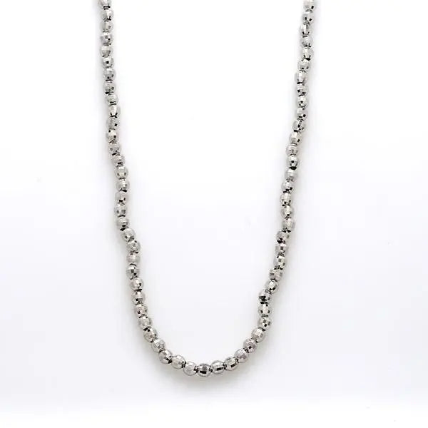 Japanese Platinum Chain with 2mm Diamond Cut Balls JL PT 742   Jewelove.US