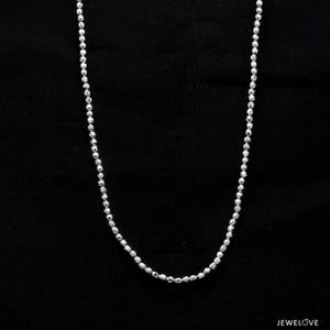 Japanese Platinum Chain with Diamond Cut Balls JL PT 743   Jewelove.US