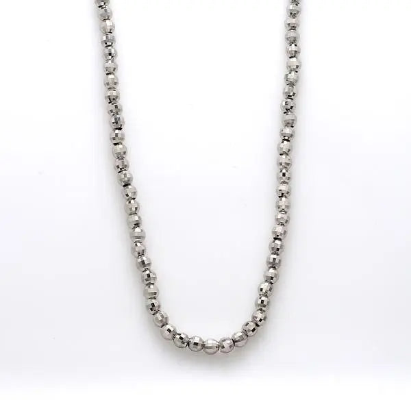 Japanese Platinum Chain with Diamond Cut Balls JL PT 743   Jewelove.US