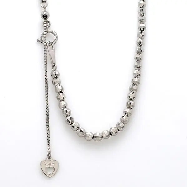 Japanese Platinum Chain with Diamond Cut Balls JL PT 743   Jewelove.US