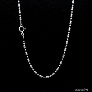 Japanese Platinum Chain with Unique Pattern of Diamond Cut Balls JL PT 740   Jewelove.US