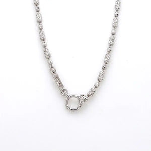 Japanese Platinum Chain with Unique Pattern of Diamond Cut Balls JL PT 740   Jewelove.US