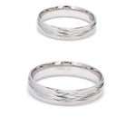 Load image into Gallery viewer, Japanese Platinum Couple Rings with Unique Shiny Texture JL PT 611   Jewelove.US
