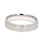 Load image into Gallery viewer, Japanese Platinum Love Bands with 2 Sleek Grooves JL PT 535   Jewelove.US
