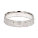Load image into Gallery viewer, Japanese Platinum Love Bands with 2 Sleek Grooves JL PT 535  Men-s-Ring-only Jewelove.US
