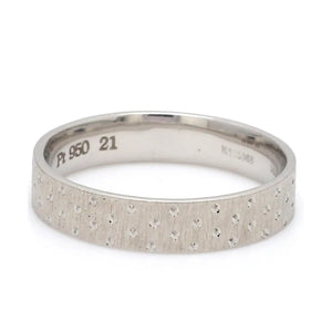 Japanese Platinum Love Bands with Dotted Texture JL PT 923   Jewelove.US
