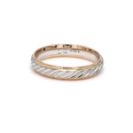 Load image into Gallery viewer, Japanese Platinum &amp; Rose Gold Couple Rings with Slanting Cuts JL PT 603   Jewelove.US
