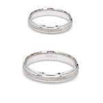 Load image into Gallery viewer, Japanese Rough Texture Platinum Love Bands JL PT 609   Jewelove.US
