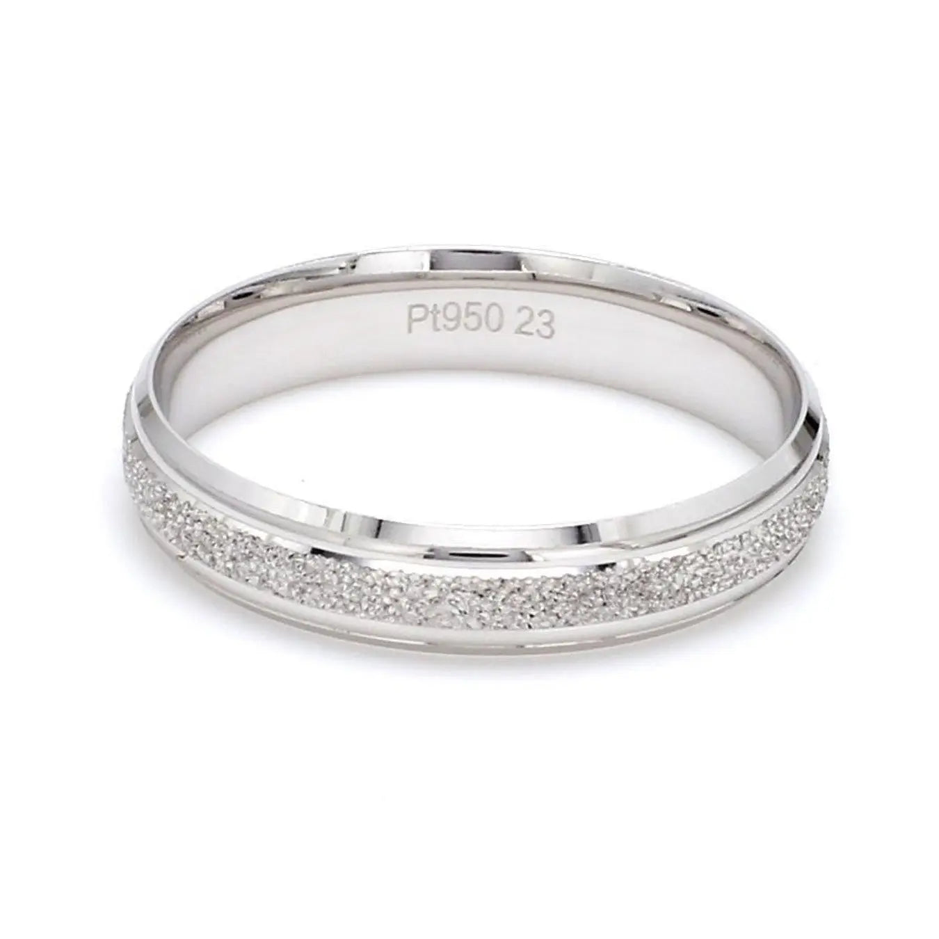 Japanese Rough Texture Platinum Love Bands JL PT 609  Women-s-Ring-only Jewelove.US