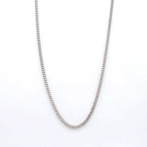 Japanese Simple Platinum Curb Chain 1.3mm SJ PTO 703   Jewelove