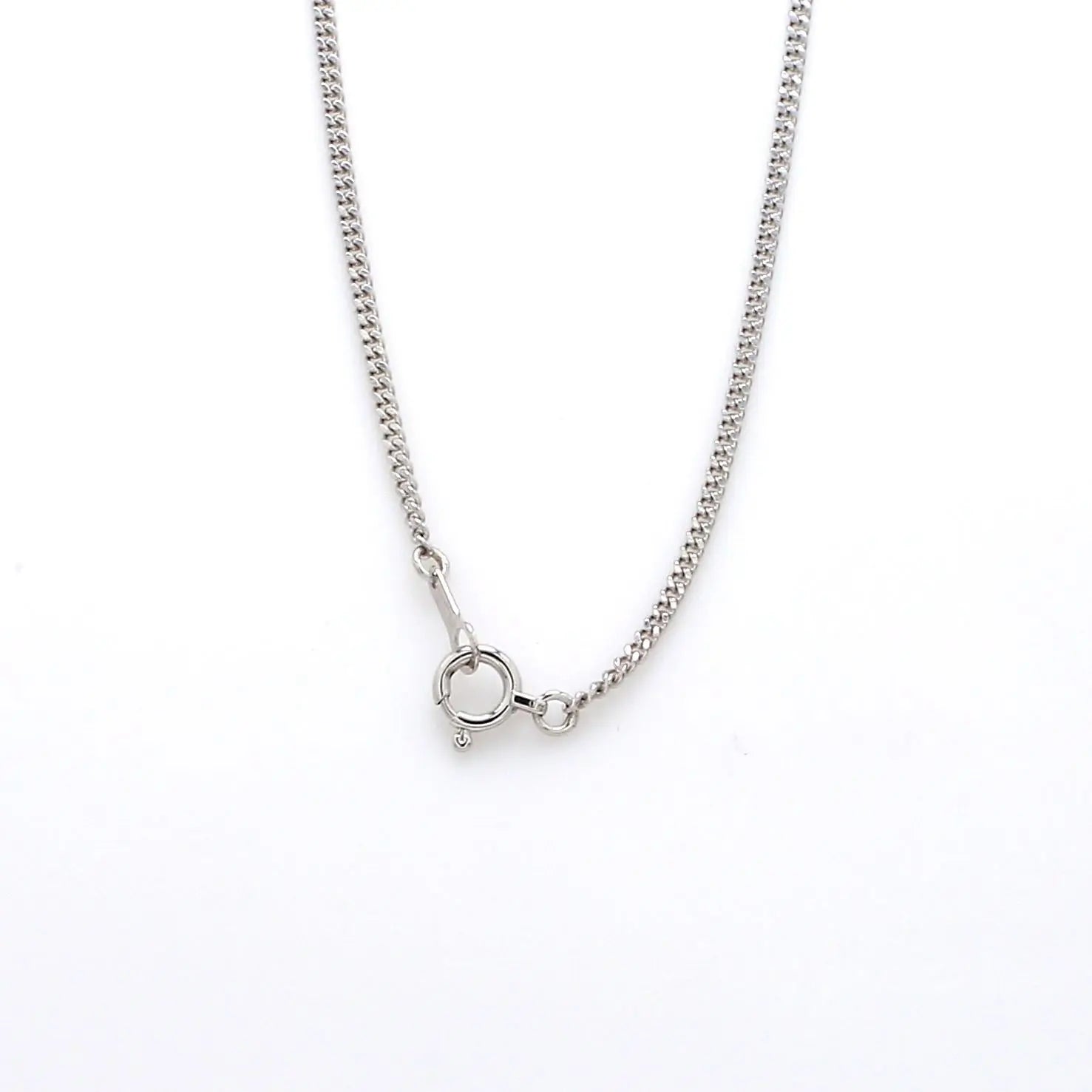 Japanese Simple Platinum Curb Chain 1.3mm SJ PTO 703   Jewelove