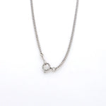 Load image into Gallery viewer, Japanese Simple Platinum Curb Chain 1.3mm SJ PTO 703   Jewelove
