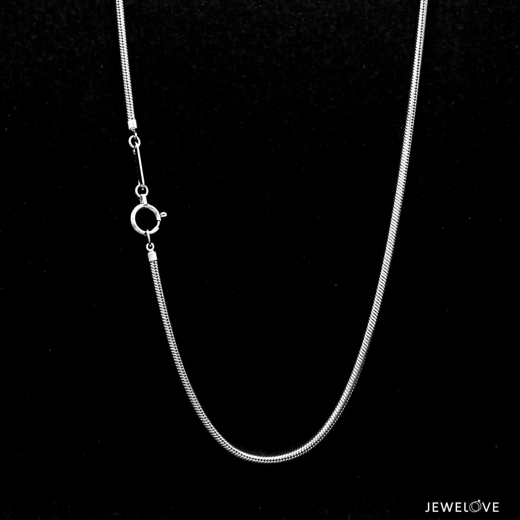 Japanese Thicker Plain Platinum Snake Chain for Men SJ PTO 712-A   Jewelove.US