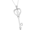 Load image into Gallery viewer, Key to Your Heart Platinum Pendant with Diamonds JL PT P 8198   Jewelove.US
