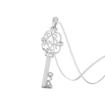 Load image into Gallery viewer, Key to your Love Platinum Pendant with Diamonds JL PT P 8191   Jewelove.US
