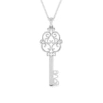 Load image into Gallery viewer, Key to your Love Platinum Pendant with Diamonds JL PT P 8191   Jewelove.US
