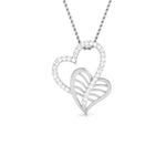Load image into Gallery viewer, Leaf &amp; Heart Platinum Pendant with Diamonds JL PT P 8092   Jewelove.US
