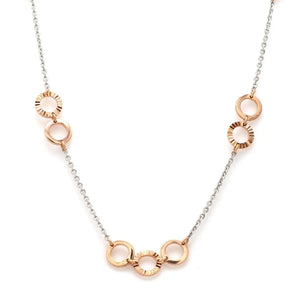 Lightweight Platinum + Rose Gold Chain for Women JL PT CH 764  18-inches Jewelove.US