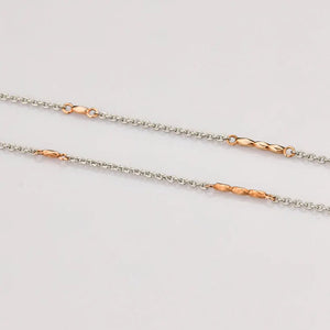 Lightweight Platinum and Rose Gold Chain for Women JL PT CH 790   Jewelove.US