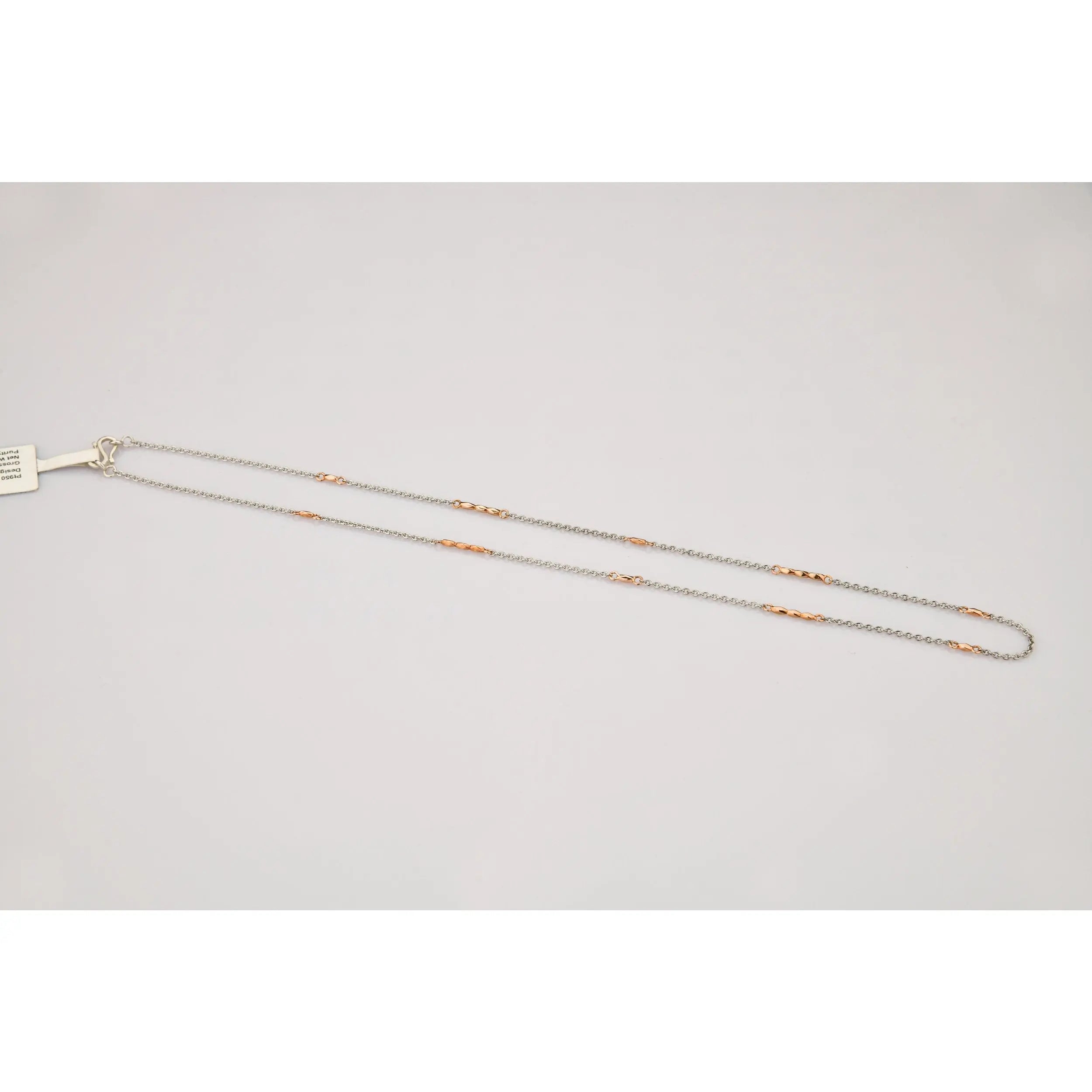 Lightweight Platinum and Rose Gold Chain for Women JL PT CH 790   Jewelove.US