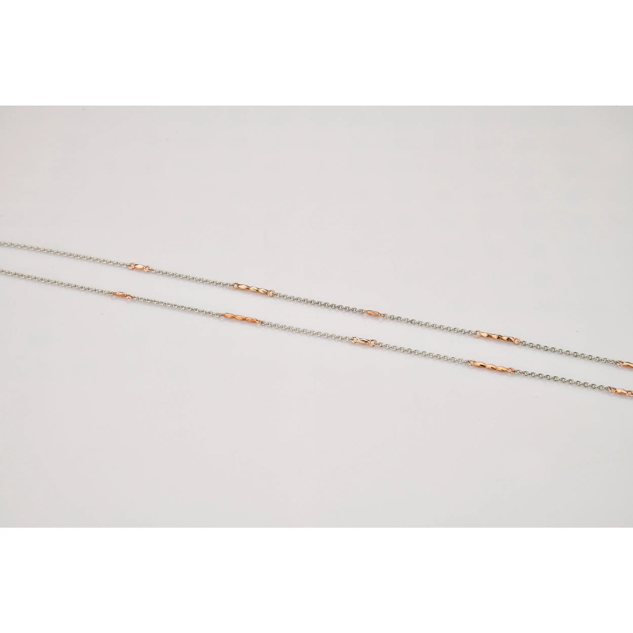 Lightweight Platinum and Rose Gold Chain for Women JL PT CH 790   Jewelove.US