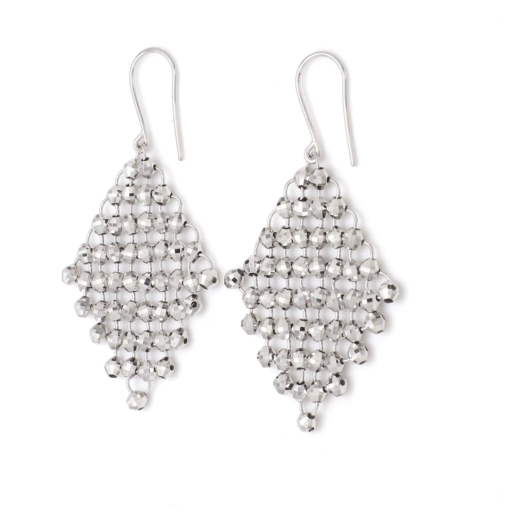 Limited Edition : Platinum Earrings with Flexible Diamond Cut Balls For Women JL PT E 181 Made in Japan   Jewelove.US