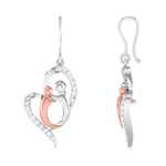 Load image into Gallery viewer, Lovers Kiss Platinum &amp; Rose Gold Earrings with Diamonds  JL PT E 8100   Jewelove.US
