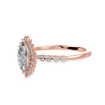 Load image into Gallery viewer, 70-Pointer Marquise Cut Solitaire Halo Diamond Shank 18K Rose Gold Ring JL AU 1254R-B   Jewelove.US
