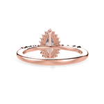 Load image into Gallery viewer, 70-Pointer Marquise Cut Solitaire Halo Diamond Shank 18K Rose Gold Ring JL AU 1254R-B   Jewelove.US
