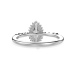 Load image into Gallery viewer, 30-Pointer Marquise Cut Solitaire Halo Diamond Shank Platinum Ring JL PT 1254   Jewelove.US
