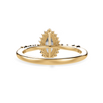 Load image into Gallery viewer, 50-Pointer Marquise Cut Solitaire Halo Diamond Shank 18K Yellow Gold Ring JL AU 1254Y-A   Jewelove.US

