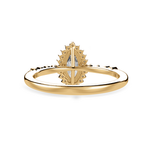 70-Pointer Marquise Cut Solitaire Halo Diamond Shank 18K Yellow Gold Ring JL AU 1254Y-B   Jewelove.US