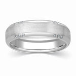 Load image into Gallery viewer, Matte Finish Platinum Ring for Men with Tiny Diamonds JL PT 295   Jewelove
