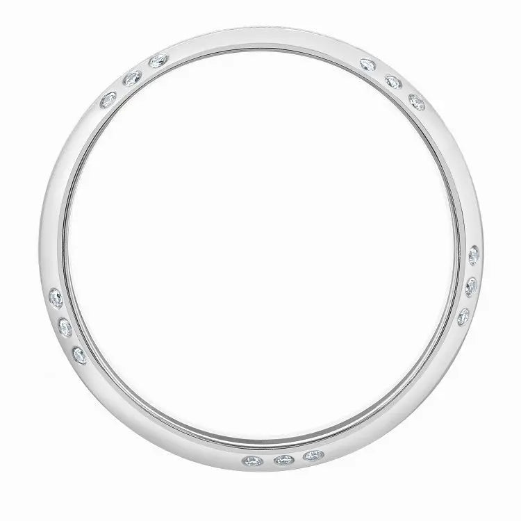 Matte Finish Platinum Ring for Men with Tiny Diamonds JL PT 295   Jewelove