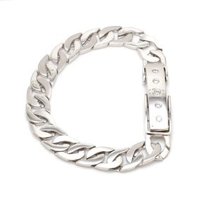 Men of Platinum | Heavy Platinum Bracelet with Unique Diamond Studded Lock JL PTB 651   Jewelove.US
