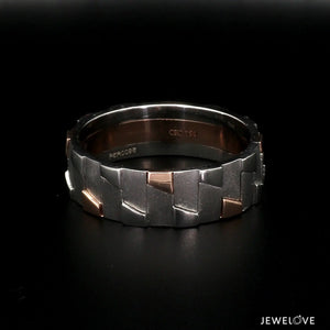 Men of Platinum | Rose Gold Fusion Ring for Men JL PT 684   Jewelove.US