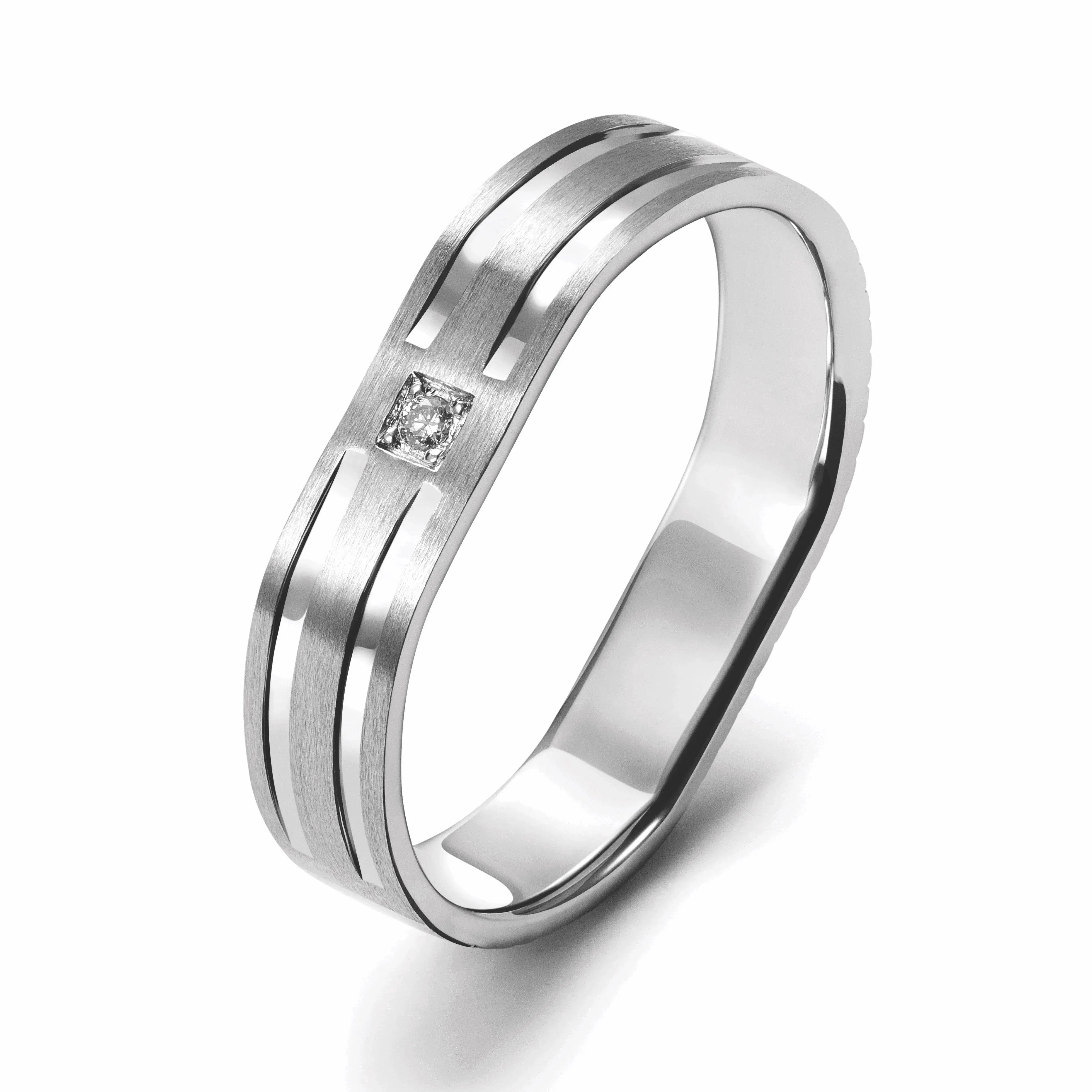 Men of Platinum | Single Diamond Platinum Ring for Men JL PT 686  SI-IJ Jewelove.US