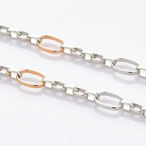 Men's Linked Platinum Chain with Rose Gold in Between JL PT CH 889   Jewelove.US