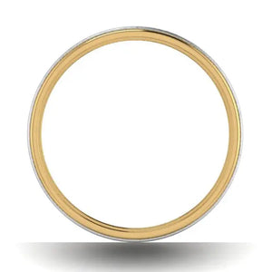 Milgrain Edge Platinum & Yellow Gold Couple Rings JL PT 636   Jewelove.US